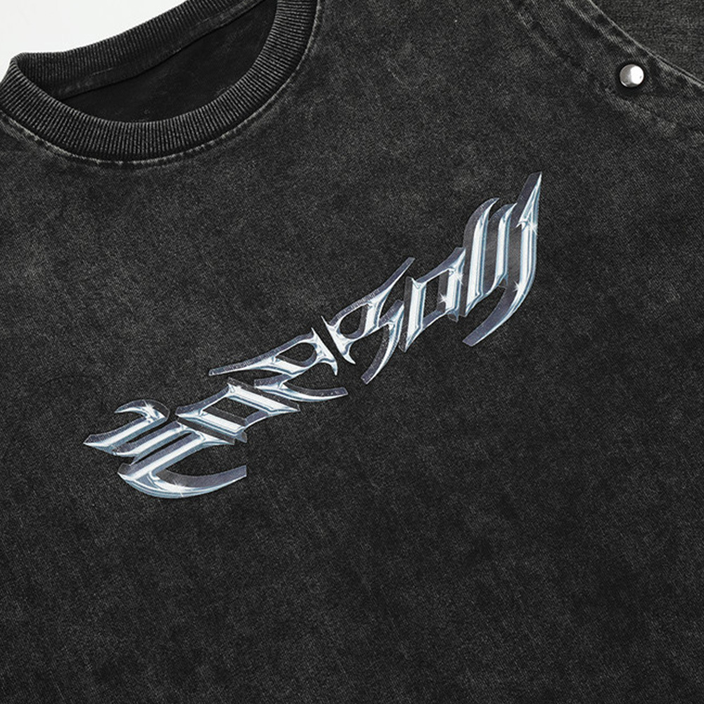 Punk Personality Letters Short Sleeve T-Shirt