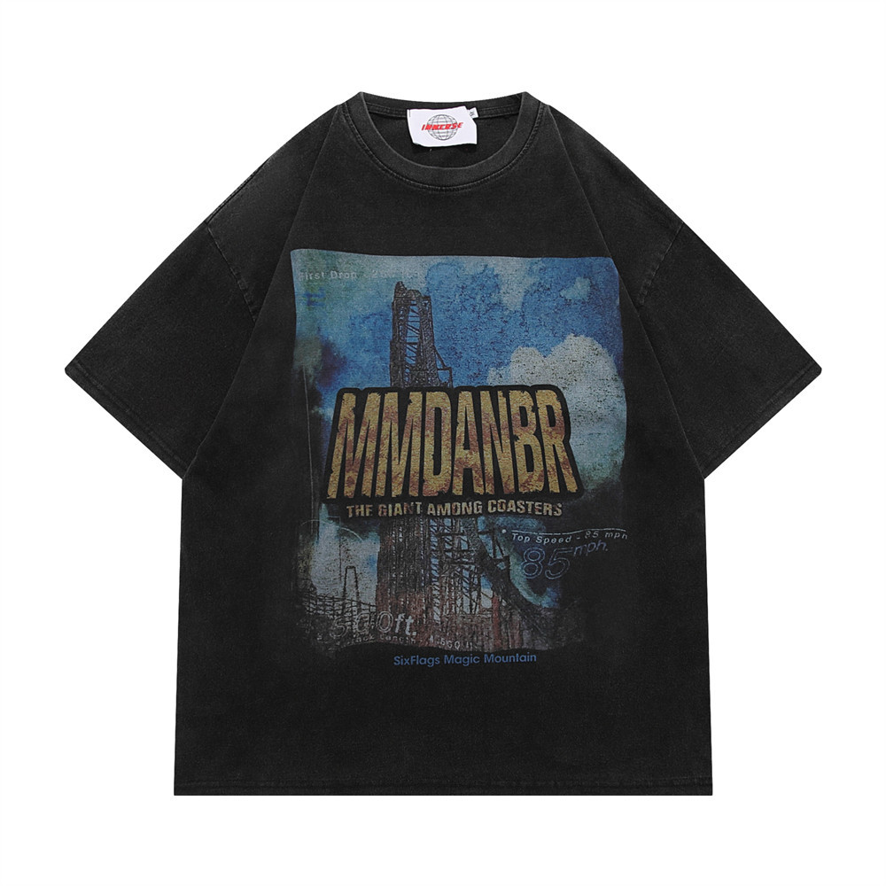 Scenic Print Short-Sleeved T-Shirt