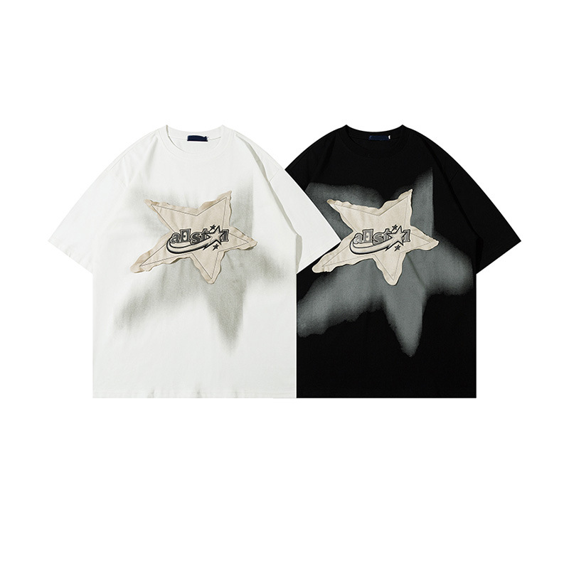 Star Patch Effect Luminous T-Shirt