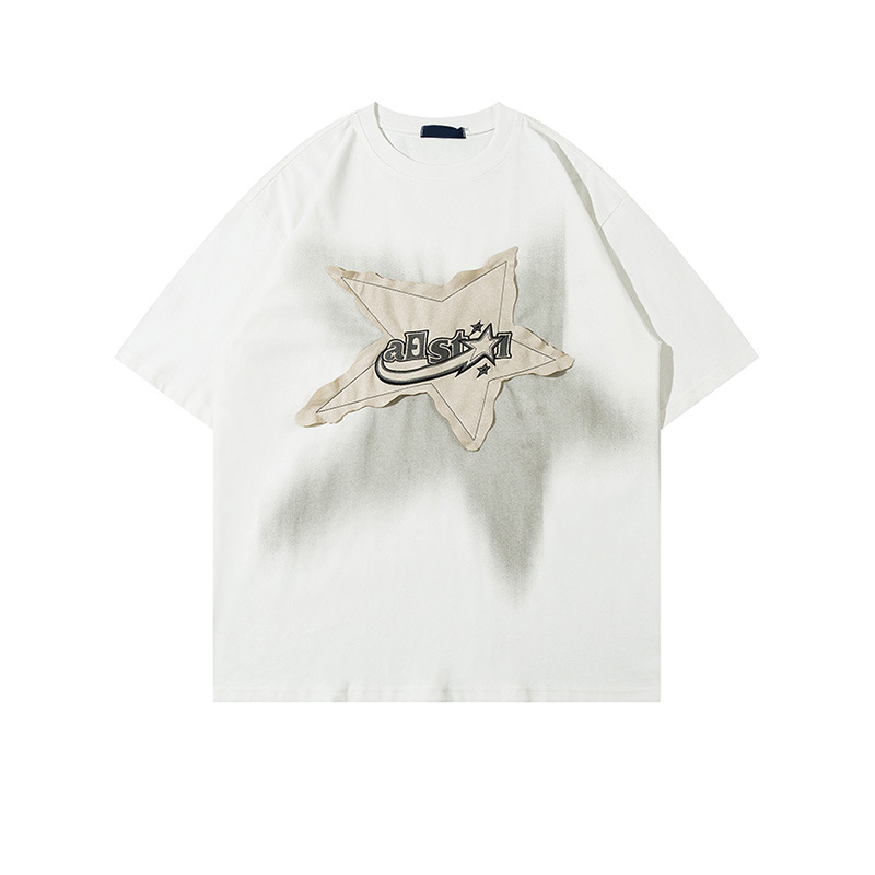Star Patch Effect Luminous T-Shirt