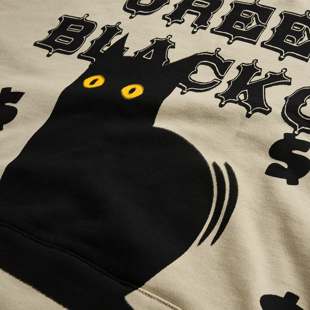Cartoon Animals Black Cat Boys Hooded Sweatshirt