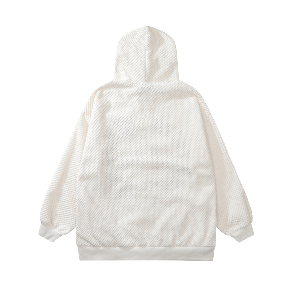 Casual Loose Embroidered Letters Hooded Sweatshirt