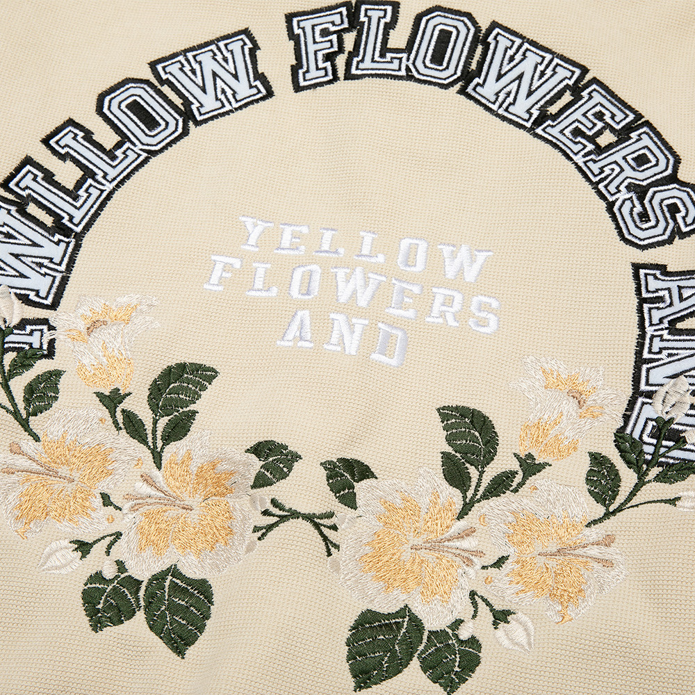 Letters Embroidered Zipper Half Open Neck Sweatshirt