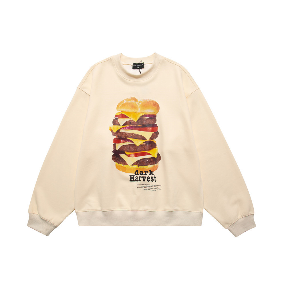Hamburg Print Round Neck Long Sleeve Sweatshirt