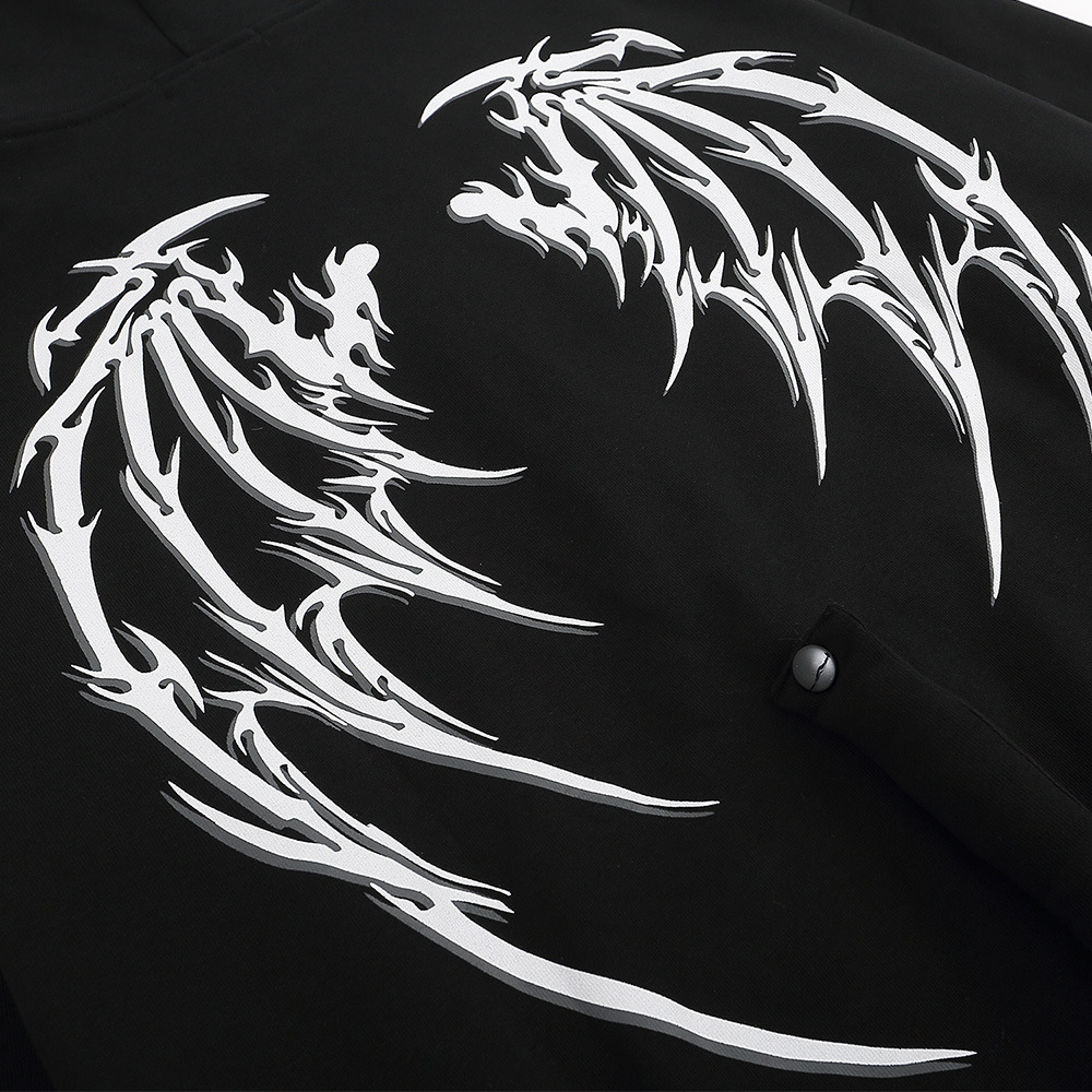 Niche Dark System Devil Cowl Hooded Sweatshirt