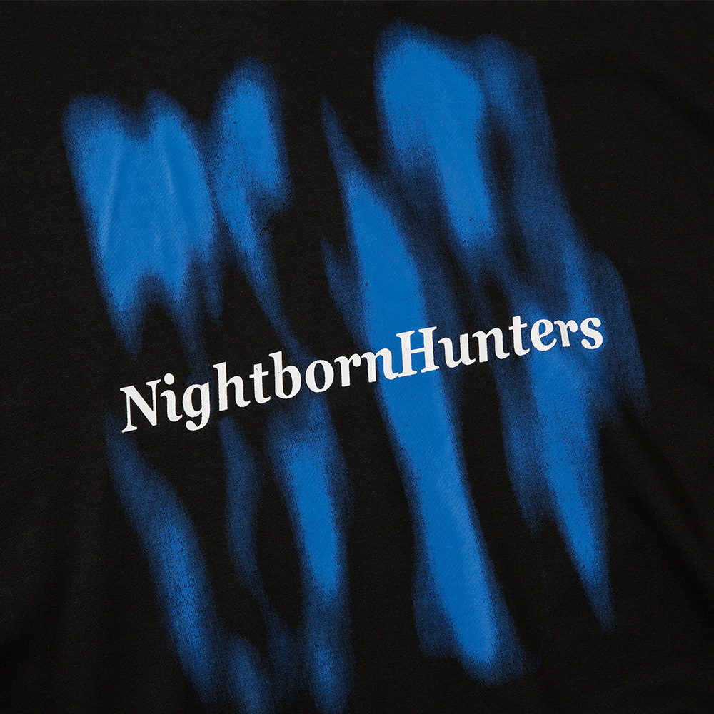 Unreal Blue Light Print Hooded Sweatshirt