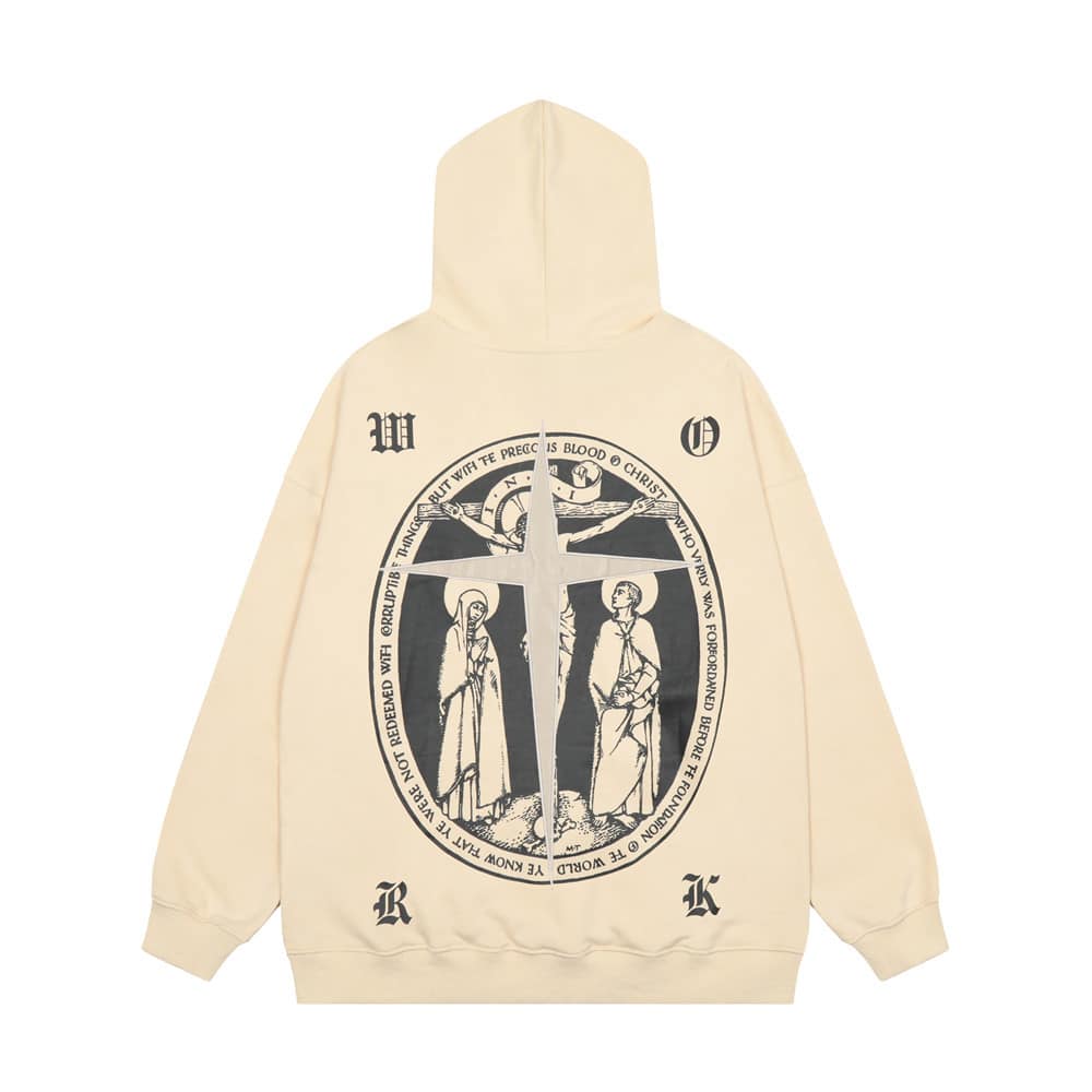Vintage Cross Men'S Hooded Sweatshirt