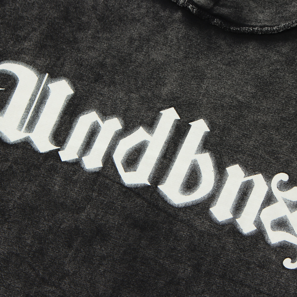 Washed And Aged Loose Skeleton Print Hooded Sweatshirt
