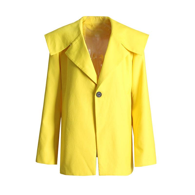 V-Neck One Button Long Sleeve Loose Casual Suit