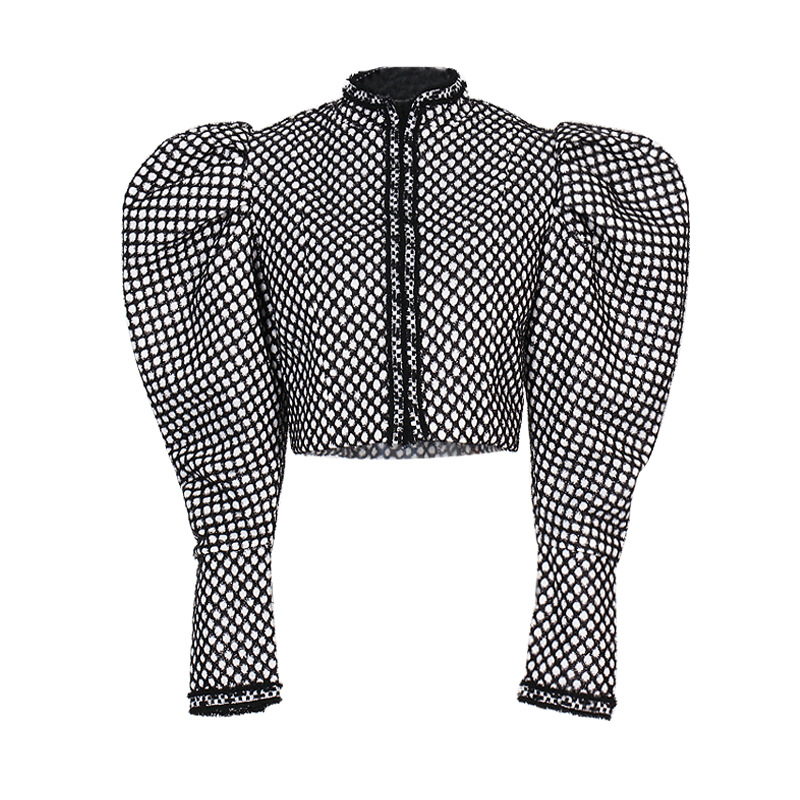 Bubble Long Sleeve Slim Casual Short Jacket