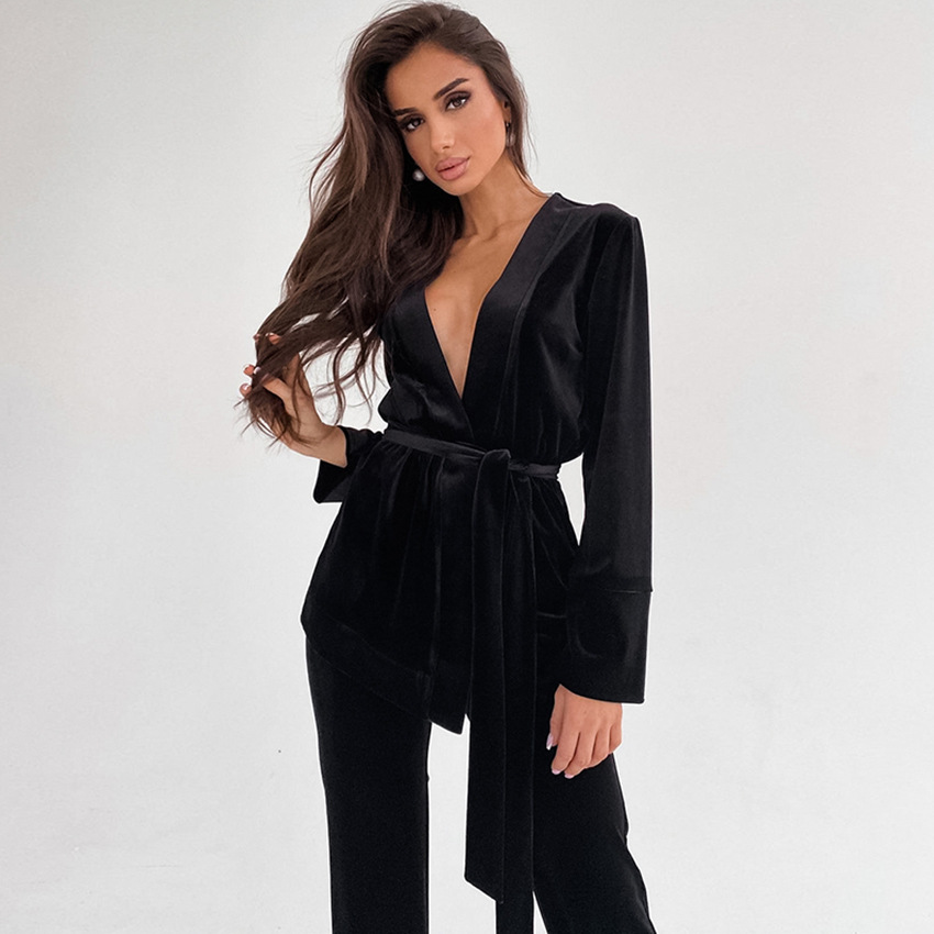Velvet Warm Fashion Nightgown Pants