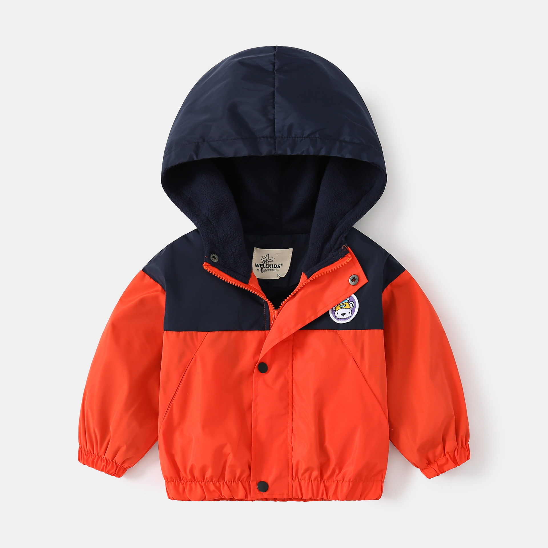 Punching Jacket-Autumn And Winter Color Boys Padded