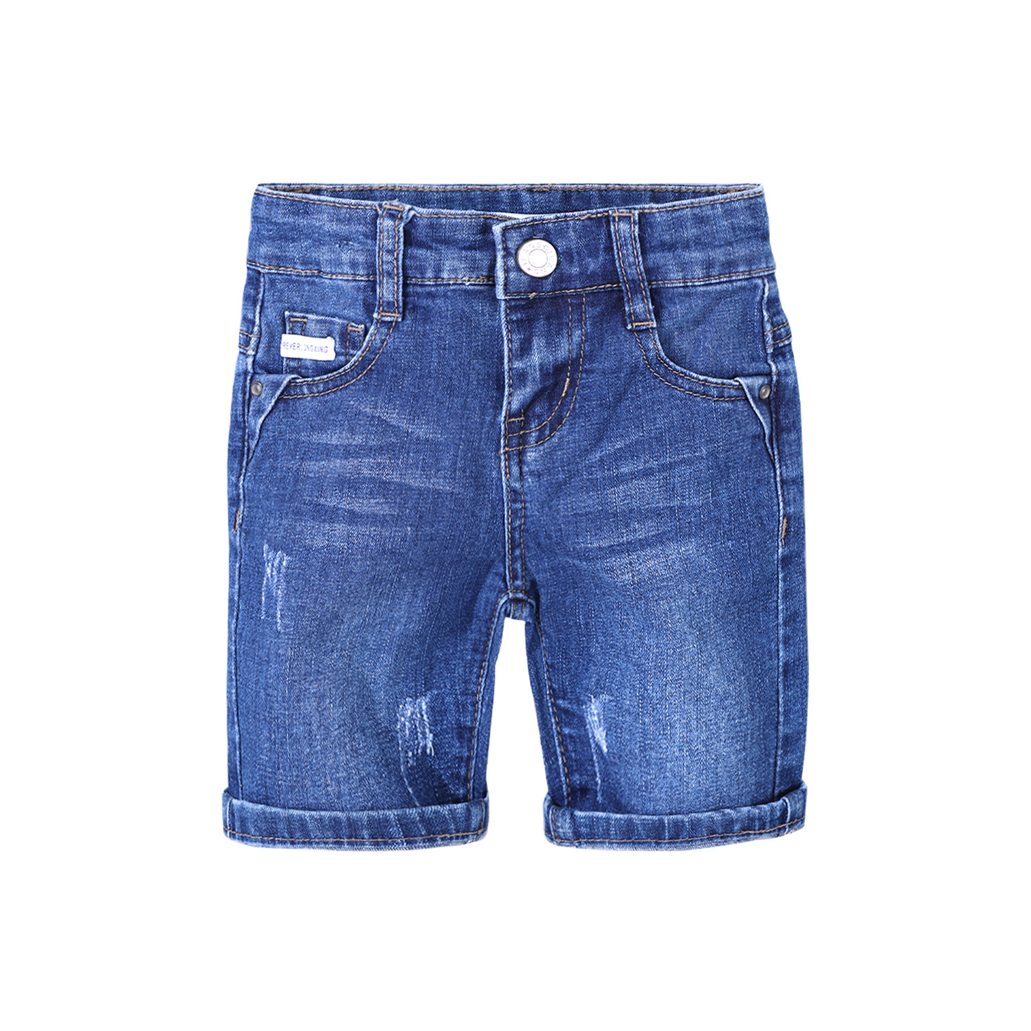 Pure Quality Stretch Design Denim Seven-Point Pants
