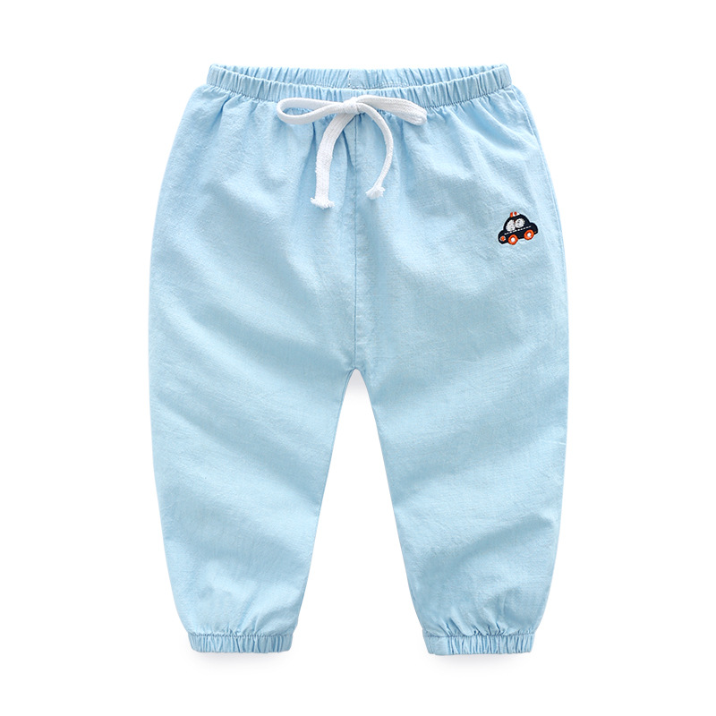 Small Car Printed Cotton Linen Lantern Pants