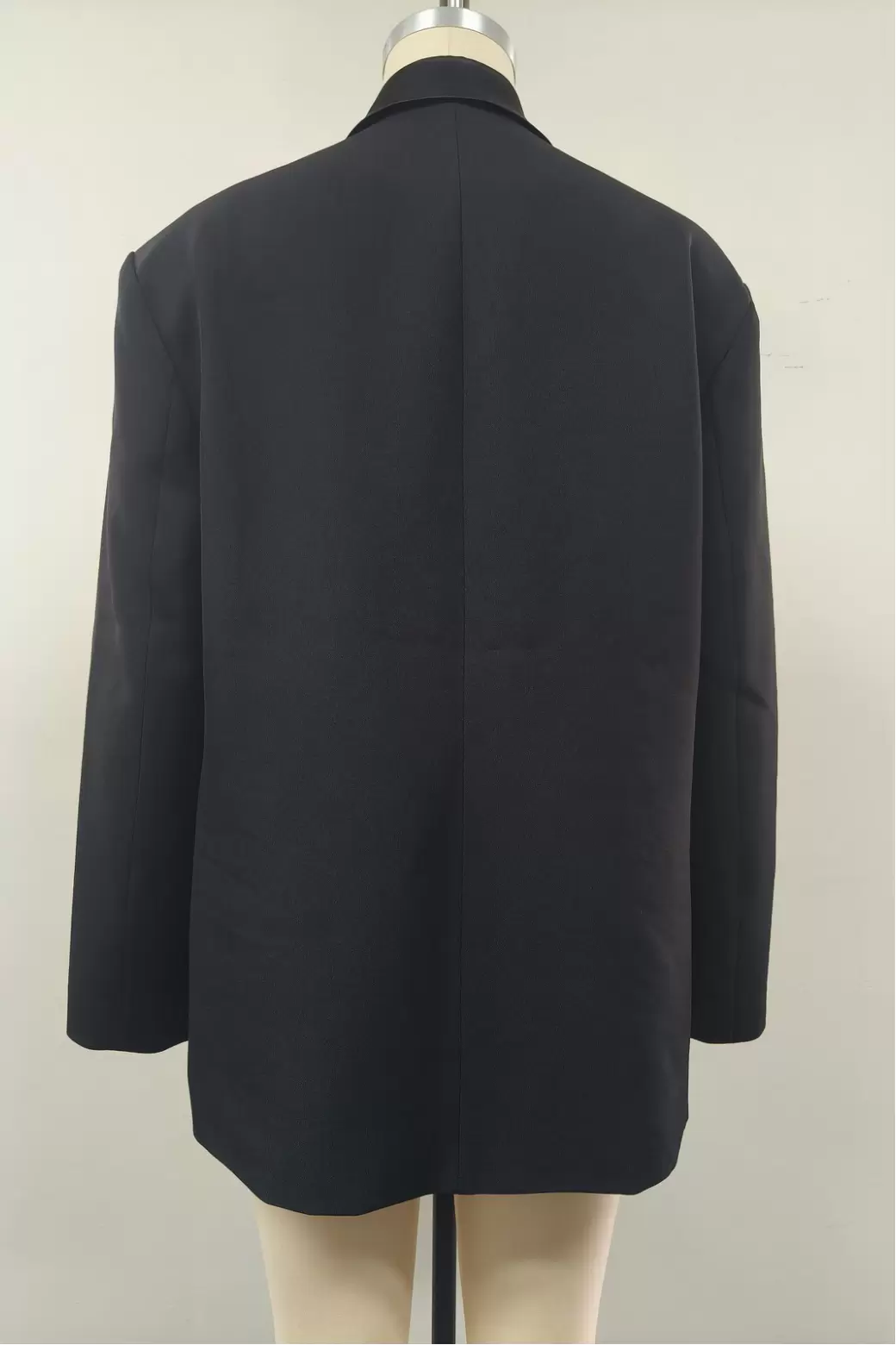 Women Burgundy Wrap Tie Belt Long Sleeve Blazer Jacket Notch Lapel Asymmetrical Fitted Short Coat