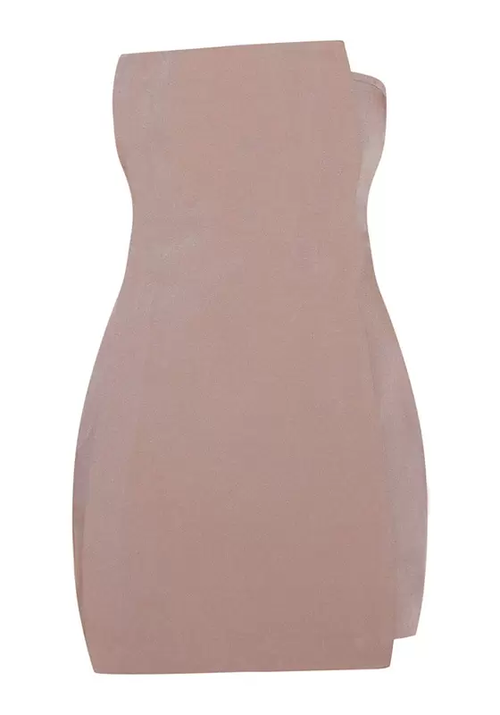 Strapless Panel Detail Mini Dress