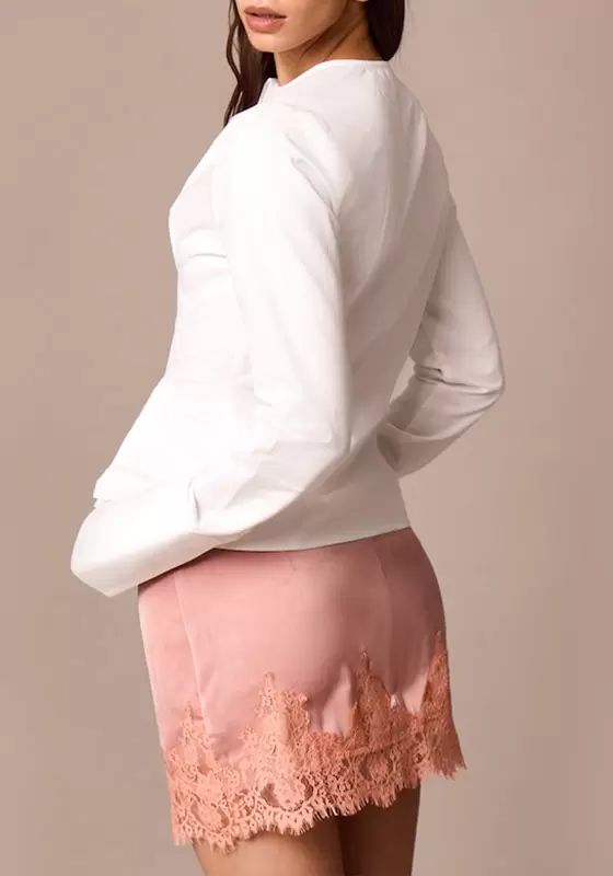 Cotton Pleat Detail Long Sleeve Shirt