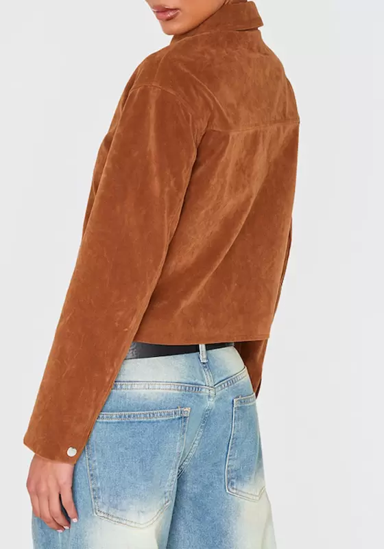 Zip Up Faux Suede Jacket