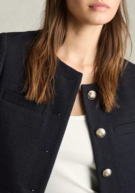 Cropped Wool Single Breasted Suit