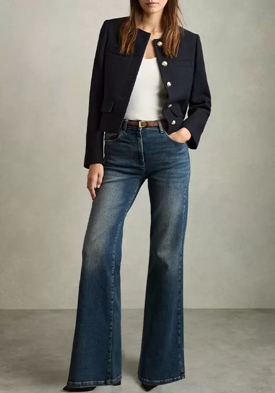 Cropped Wool Single Breasted Suit