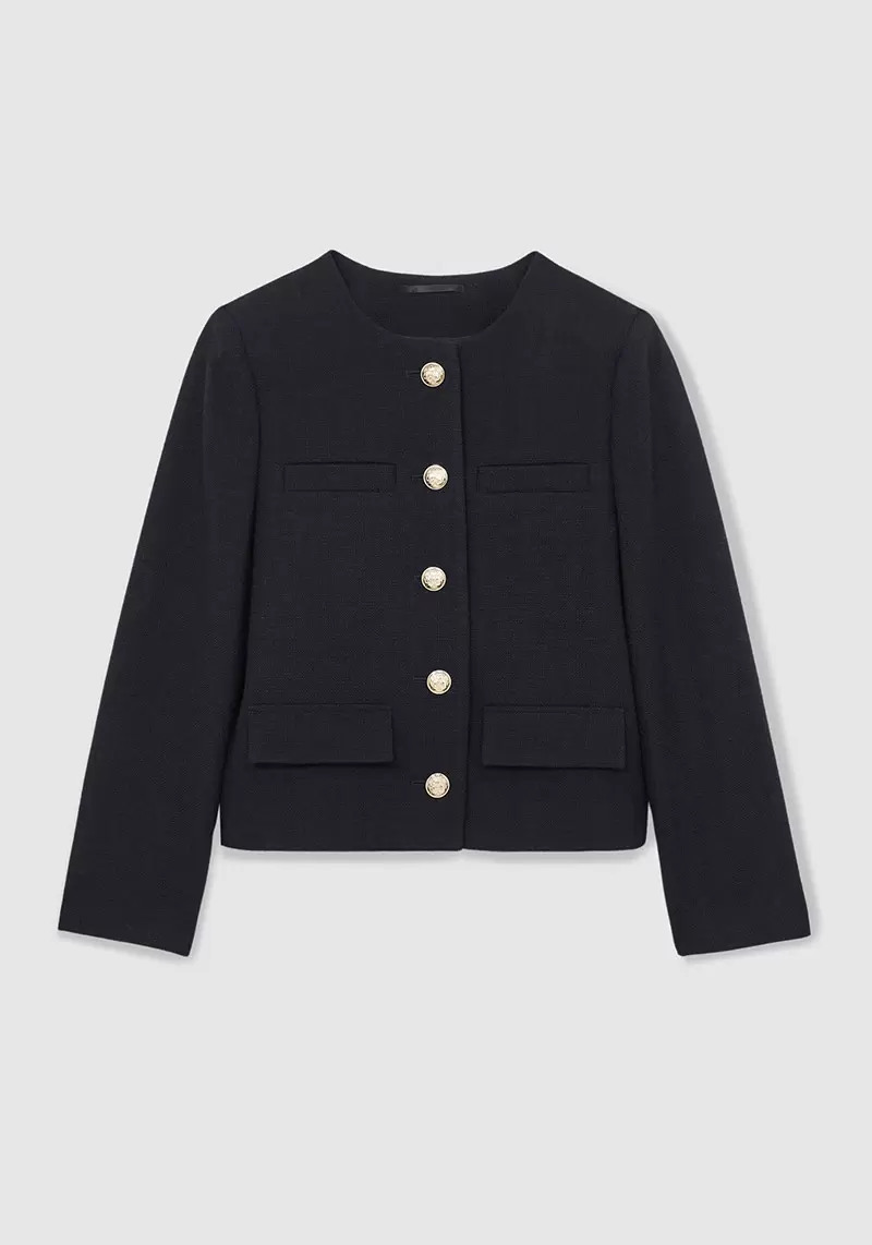 Cropped Wool Single Breasted Suit