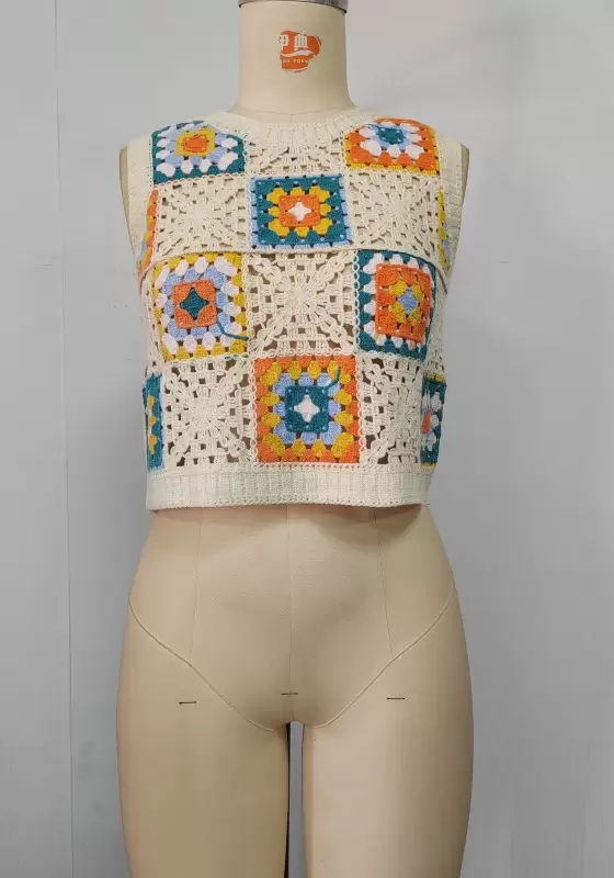 Vintage Inspired Crochet Patchwork Top