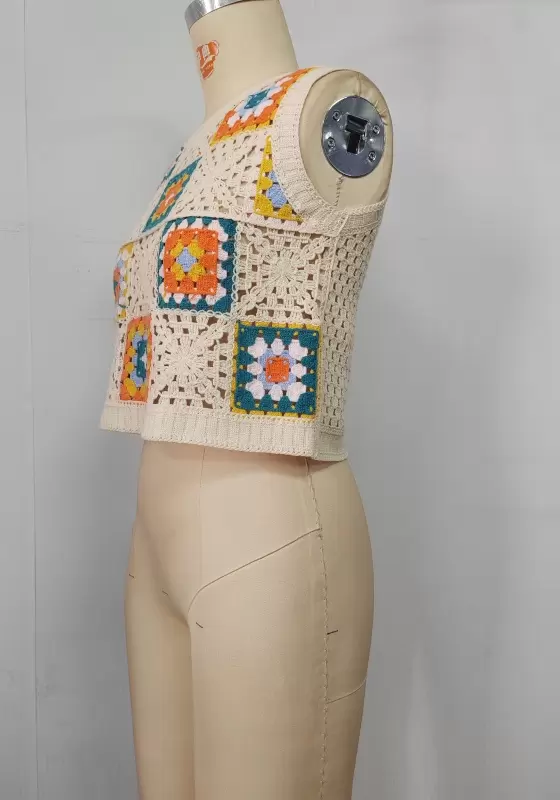 Vintage Inspired Crochet Patchwork Top