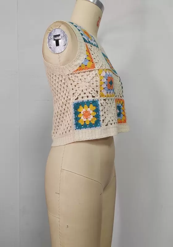 Vintage Inspired Crochet Patchwork Top