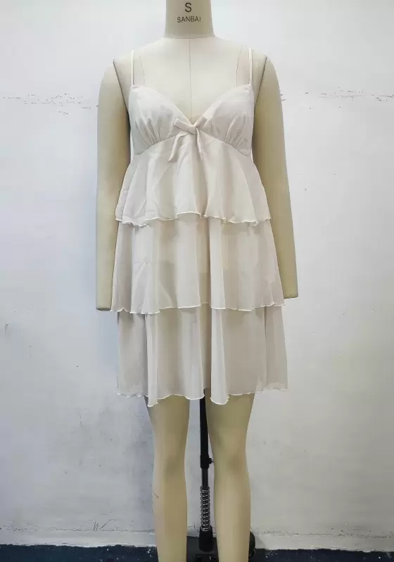 Bow Cami Tiered Ruffles Sleepwear