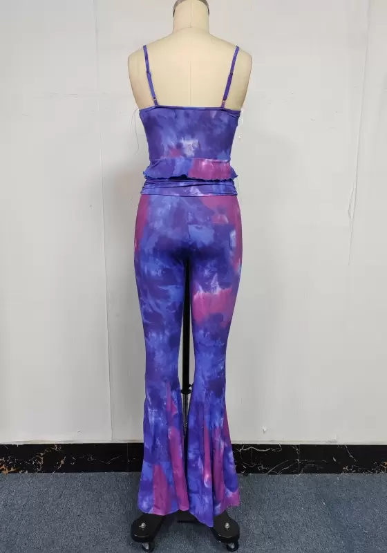 Lace Up Cut Out Pants Set