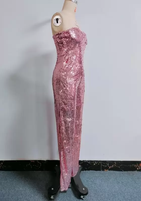 Sequin Strapless Jumpsuit