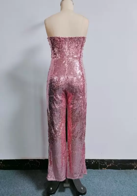 Sequin Strapless Jumpsuit