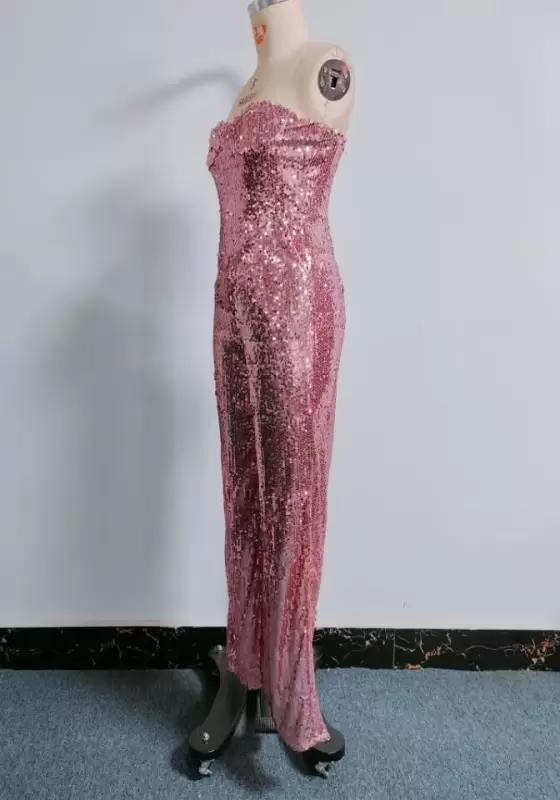 Sequin Strapless Jumpsuit