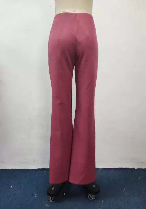 High Waist Fluid Straight Leg Pants