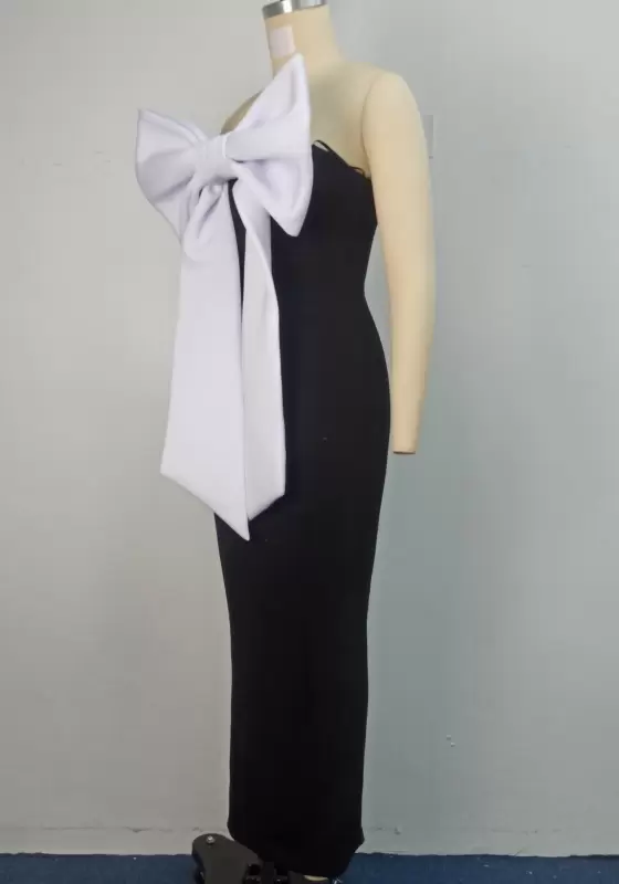 Bow Detail Bodycon Maxi Dress