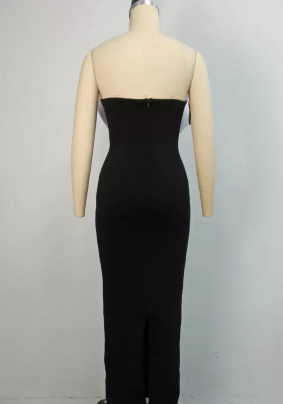 Bow Detail Bodycon Maxi Dress
