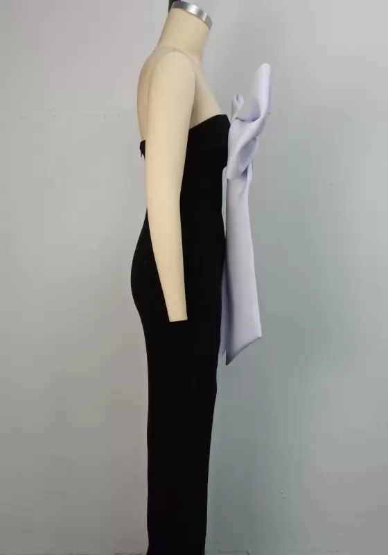 Bow Detail Bodycon Maxi Dress