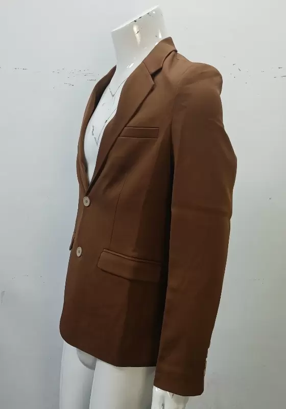 Single Breasted Pockets Tailored Blazer