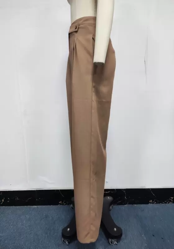 High-Waisted Pleated Wide-Leg Pants