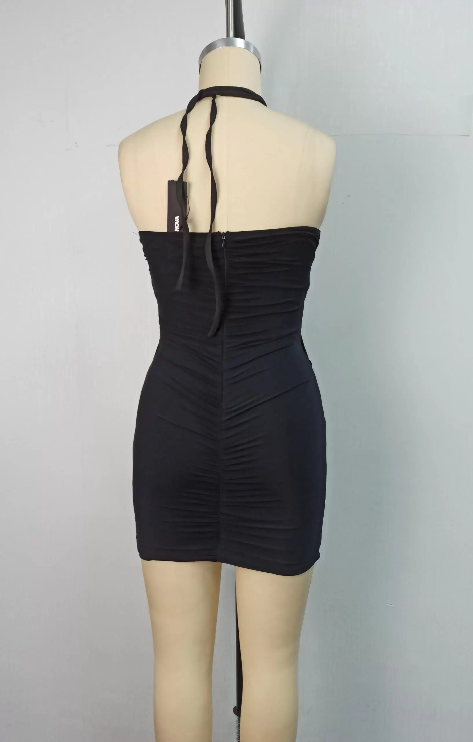 3D Flower Cutout Strapless Mini Dress