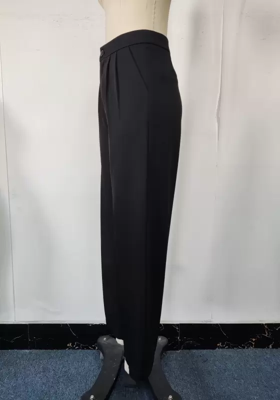 Black High Waisted Wide Leg Trousers​