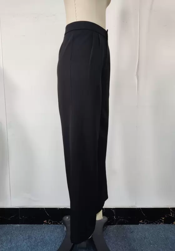 Black High Waisted Wide Leg Trousers​