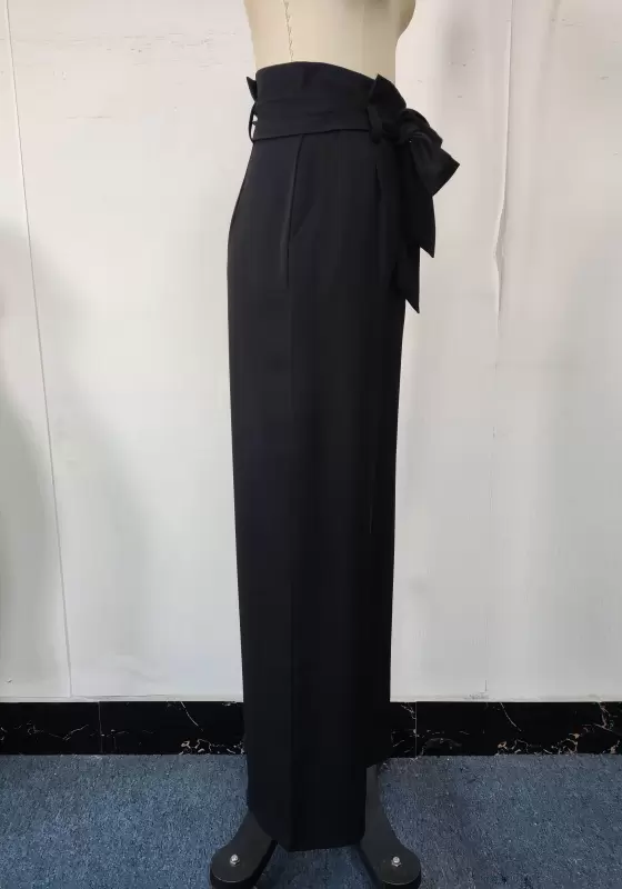 High Waisted Bow Wide Leg Pants​
