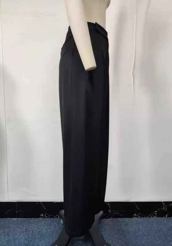 High Waisted Draped Wide Leg Pants​