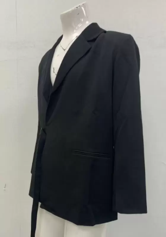 Black Belt Loose Blazer​