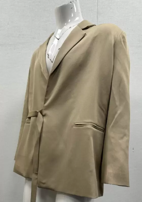 Khaki Oversized Blazer​ With Belt