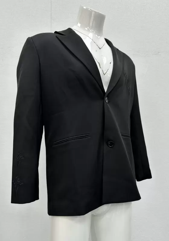 SANBAI Black Embroidered Blazer​