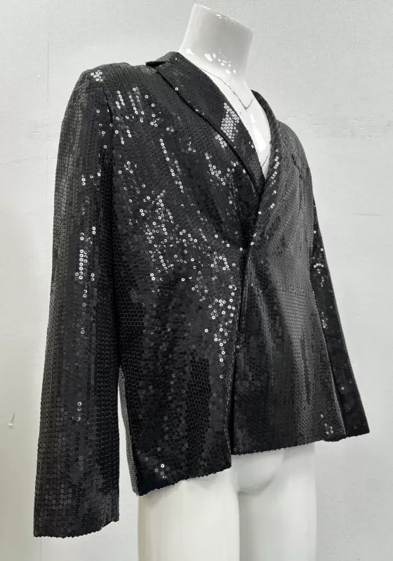 SANBAI Black Sequin Blazer​