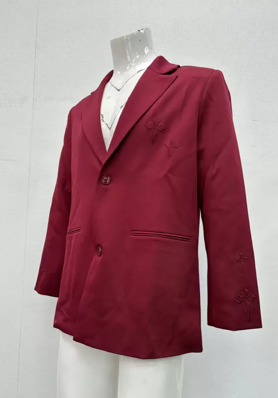 SANBAI Embroidered Single Breasted Suit Jacket​