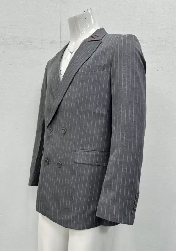 SANBAI Gray Double Breasted Suit​